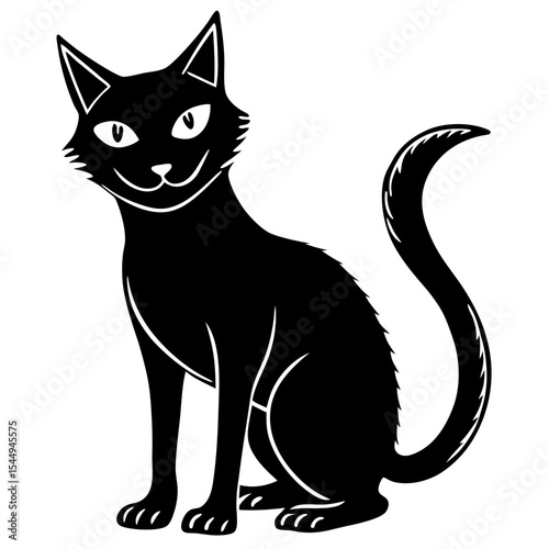 Haunted Feline Silhouette