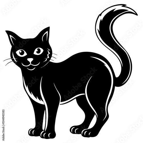 Haunted Feline Silhouette
