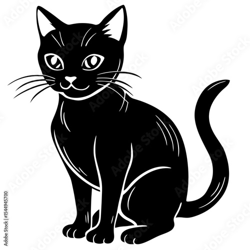 Haunted Feline Silhouette