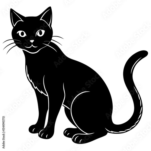 Haunted Feline Silhouette