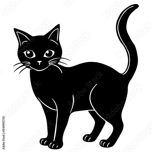 Haunted Feline Silhouette