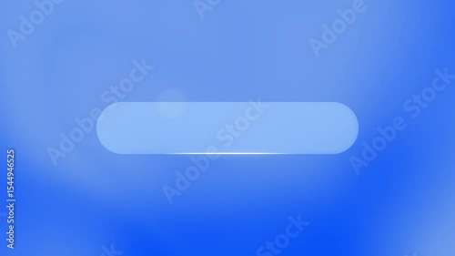 Blue Glassmorphism UI Element Animation, Liquid Glass Shape on Blurred Background with Soft Bokeh for Modern Presentations or App Design