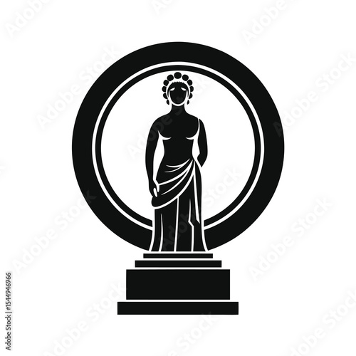 Statue Icon in Simple Style