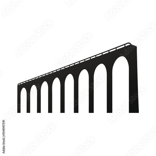 Ancient Roman stone aqueduct architecture, a historic travel landmark in Segovia, Spain, featuring old arches and a stunning landscape under the sky