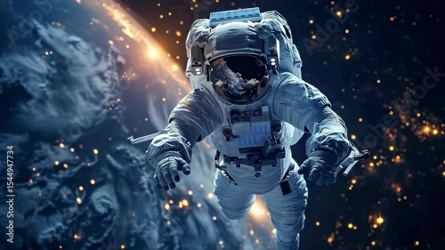Astronaut Floating in Space