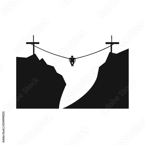 Here's a vector illustration of a blank heart paper note hanging on a clothesline with a clothespin