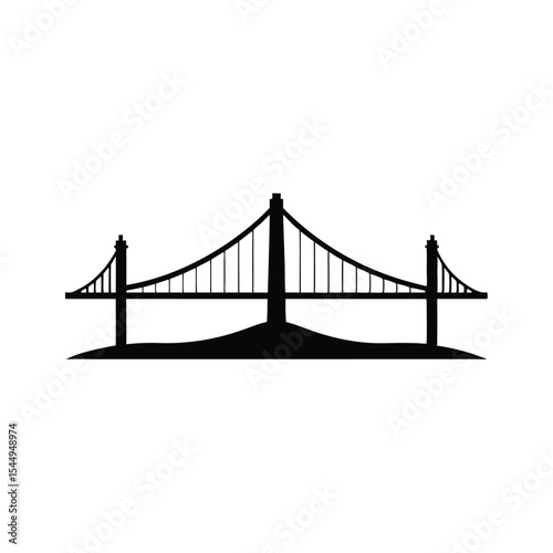 Golden Gate Bridge, a landmark suspension bridge in San Francisco, California, spans the bay water under the sky