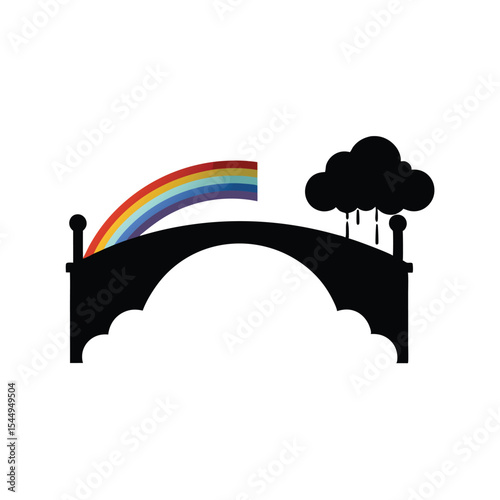 Rainbow Bridge Silhouette Hope, Transition, and New Beginnings