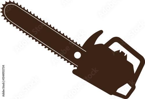 Chainsaw silhouette vector ,tree cutter silhouette , Chain saw machine silhouette