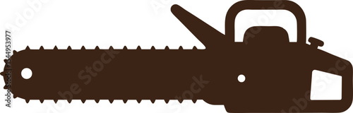Chainsaw silhouette vector ,tree cutter silhouette , Chain saw machine silhouette