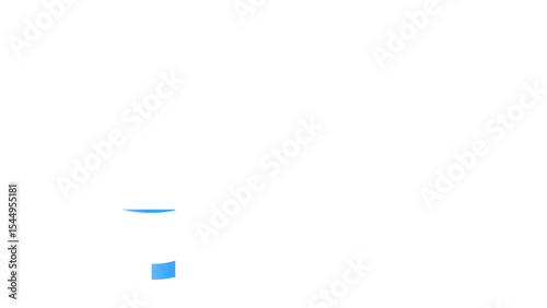 Transparent background: Abstract Blue Geometric Fragment - Modern, Minimalist, Design Element

