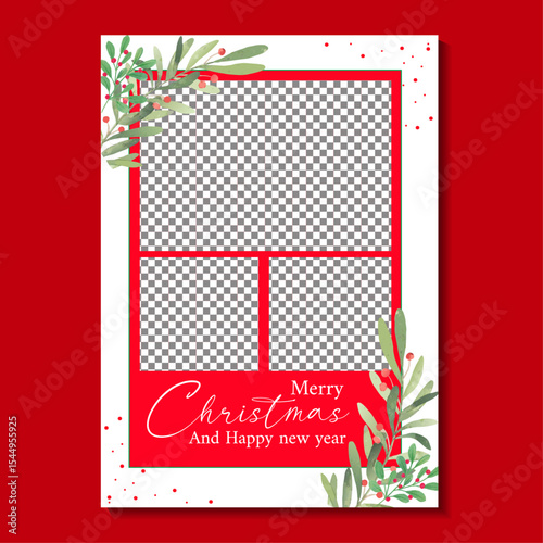 Christmas Card Template, Christmas Cards, Holiday Card Template, Custom Photo, Modern Photo Card