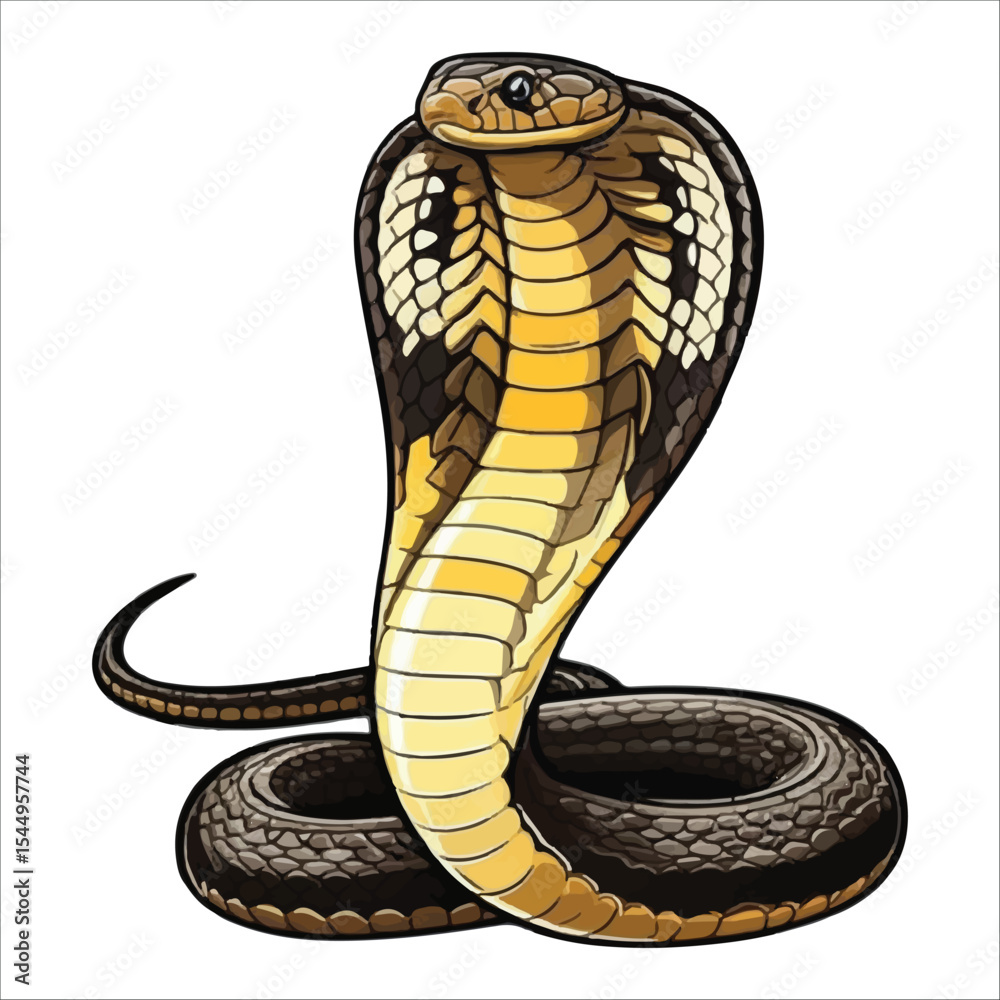 Fototapeta premium King cobra vector The Serpent King