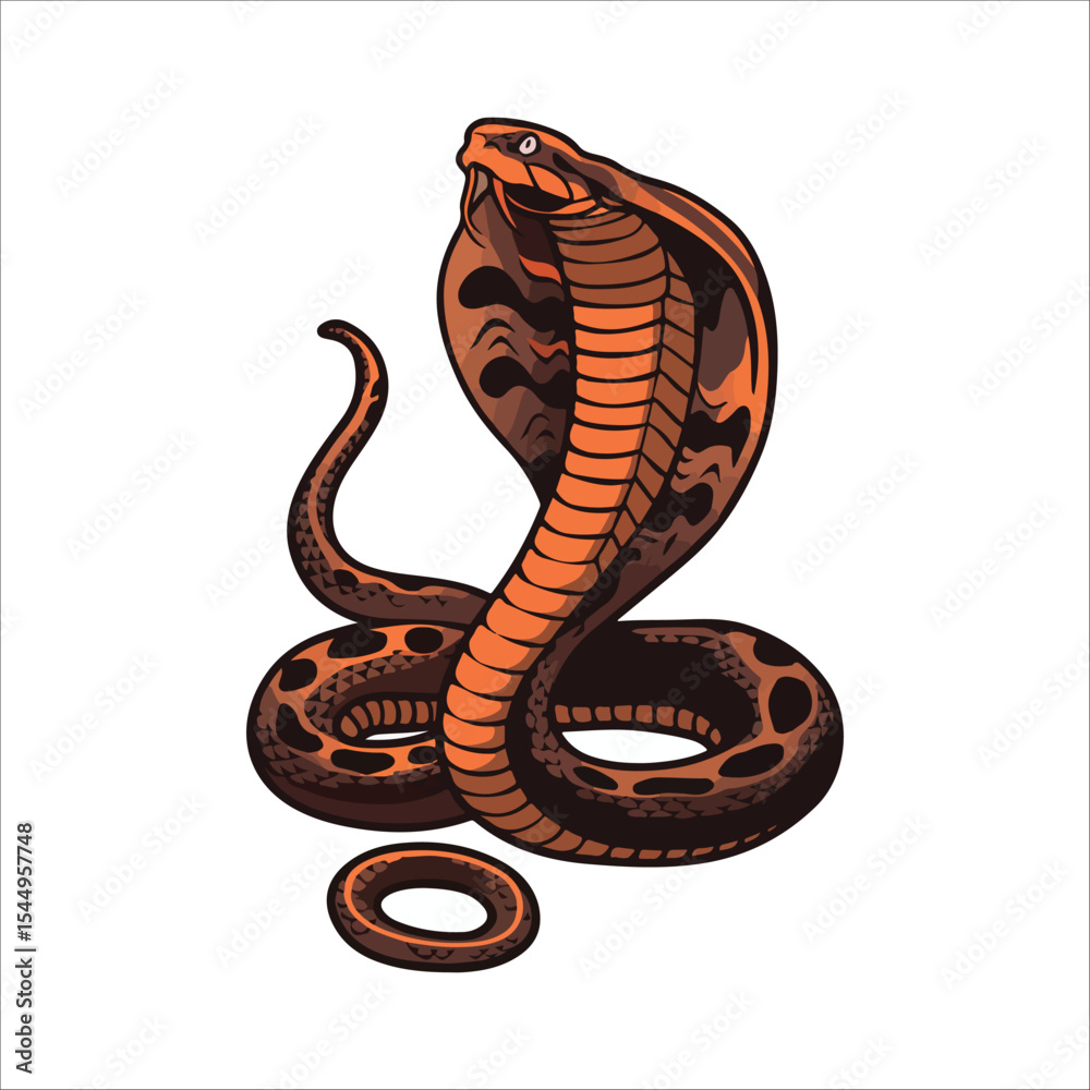 Fototapeta premium King cobra vector The Serpent King