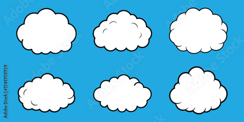 vector illustration of a set of clouds