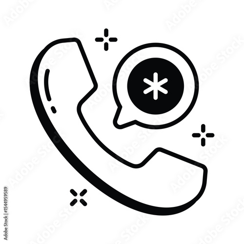 Check out this glyph style icon of medical call notification