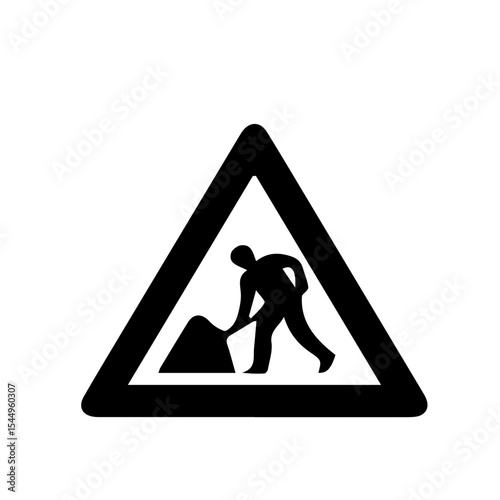 icon roadwork sign