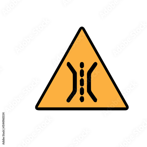 icon narrow bridge sign