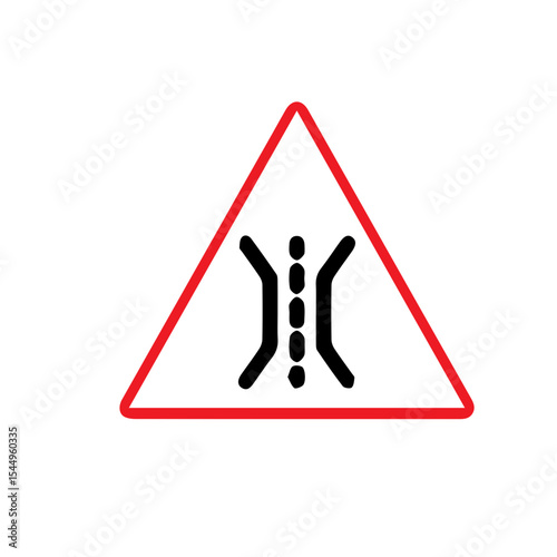 icon narrow bridge sign