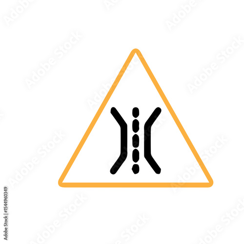 icon narrow bridge sign