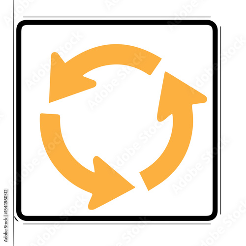 icon round about sign