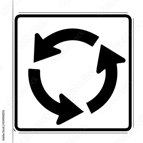 icon round about sign