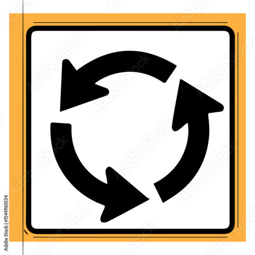 icon round about sign