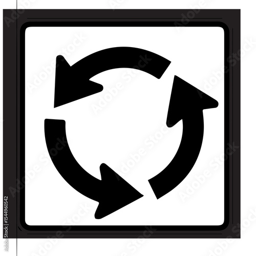 icon round about sign