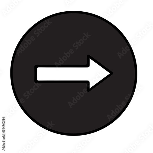 icon one way sign