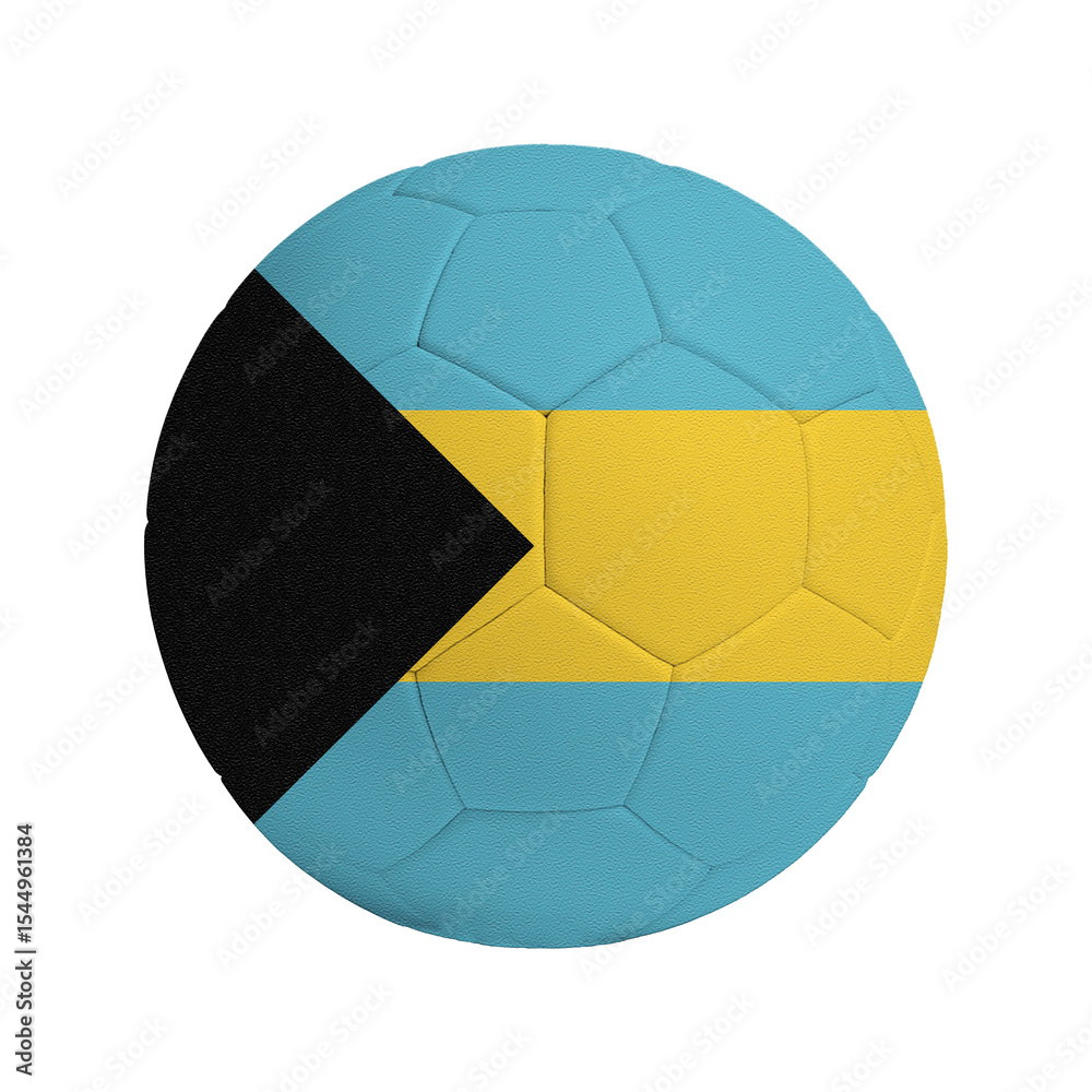 Fototapeta premium Soccer ball with flag of Bahamas