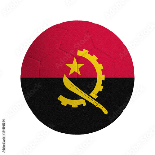 Soccer ball with flag of Angola