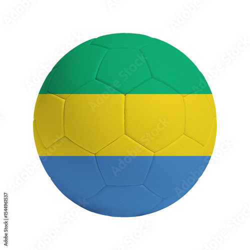 Soccer ball with flag of Gabon