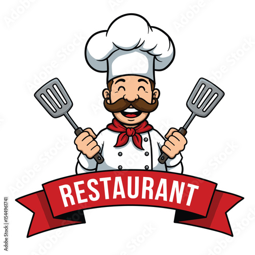 Chef logo design. Restaurant logo
