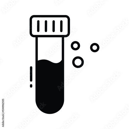 Here is a glyph style icon for test tube testing