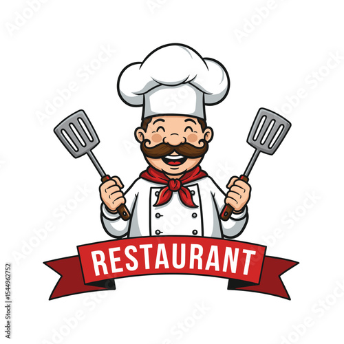 Chef logo design. Restaurant logo