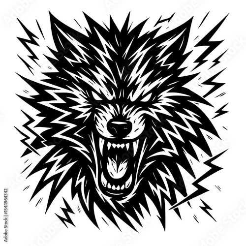 wolf head vector