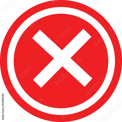 Red Circle Cross X Mark Free Vector Graphic for Design Projects