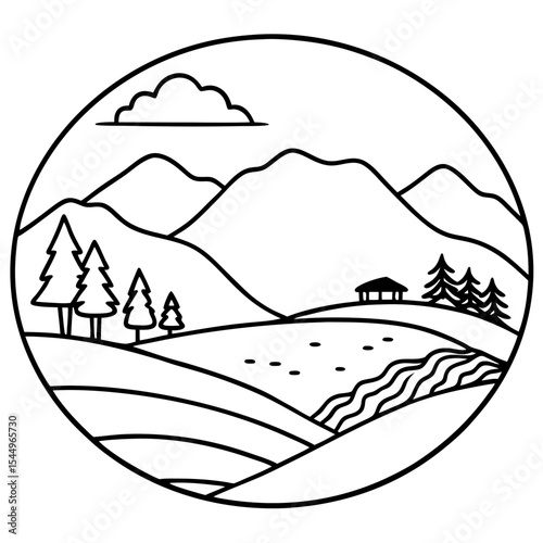 Serene Mountain Horizon