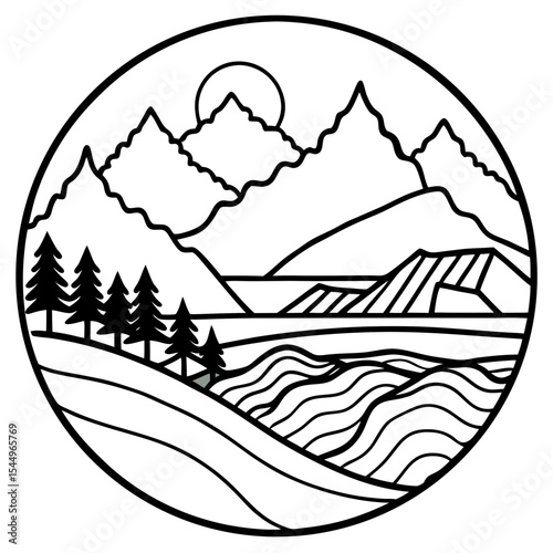 Serene Mountain Horizon