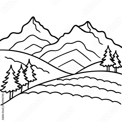 Serene Mountain Horizon