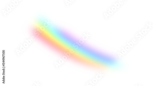 Transparent Background Curved Soft Pastel Rainbow Light

