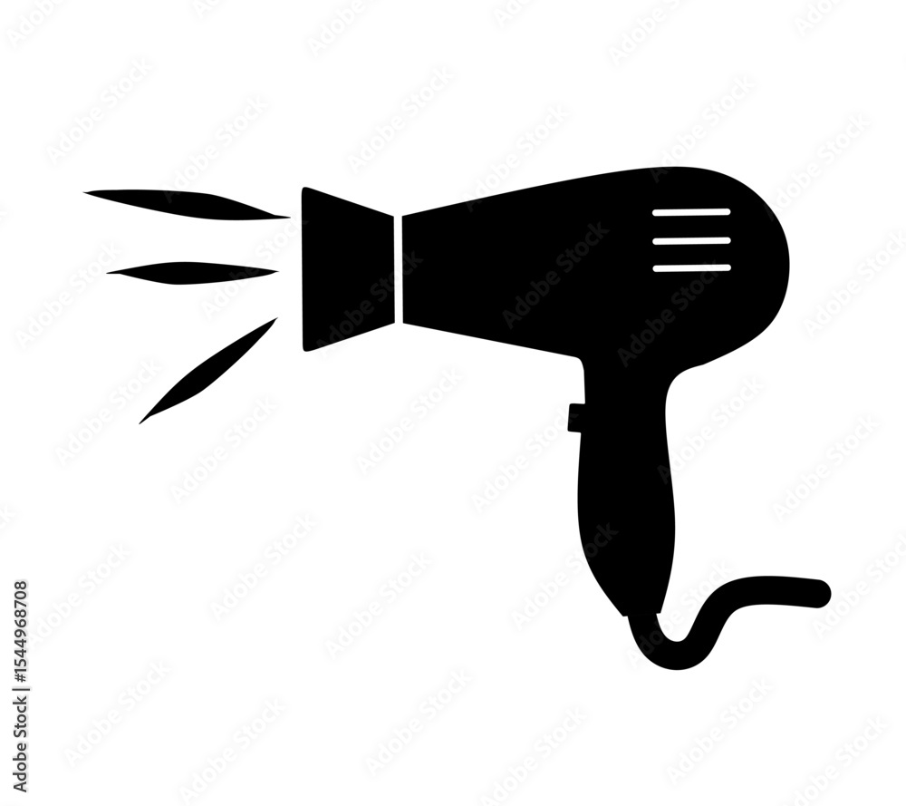 hair dryer icon vector with trendy design hair dryer icon vector with trendy design