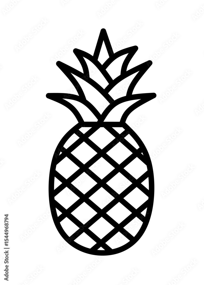 Obraz premium pineapple icon vector on white background
