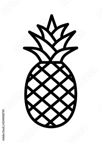 pineapple icon vector on white background