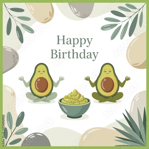 National Guacamole Day Vector Collection – Avocado, Guac, and Cartoon Food Designs in Solid Color Flat Style for Posters, T-Shirts, Stickers, Social Media & More