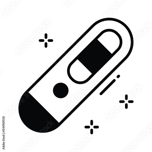 A captivating glyph style icon of pregnancy kit