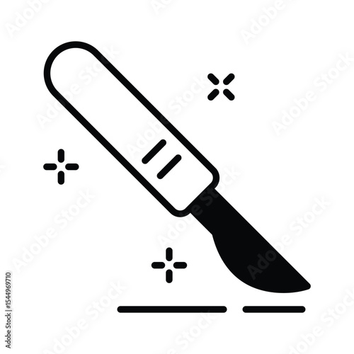 Check out this glyph style icon of surgical scalpel blade