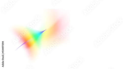 Transparent Background Abstract Rainbow Swirl and Flare


