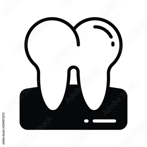 Here is a premium glyph icon showing tooth