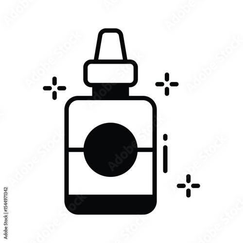 A visually appealing glyph icon showing eyedrops for relief